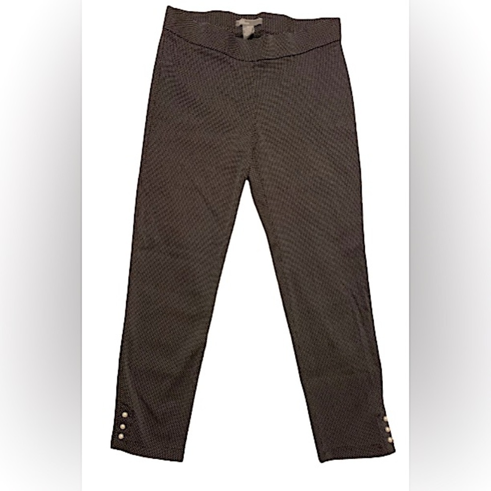 89TH & MADISON Polka Dot Pants w/ Pearls